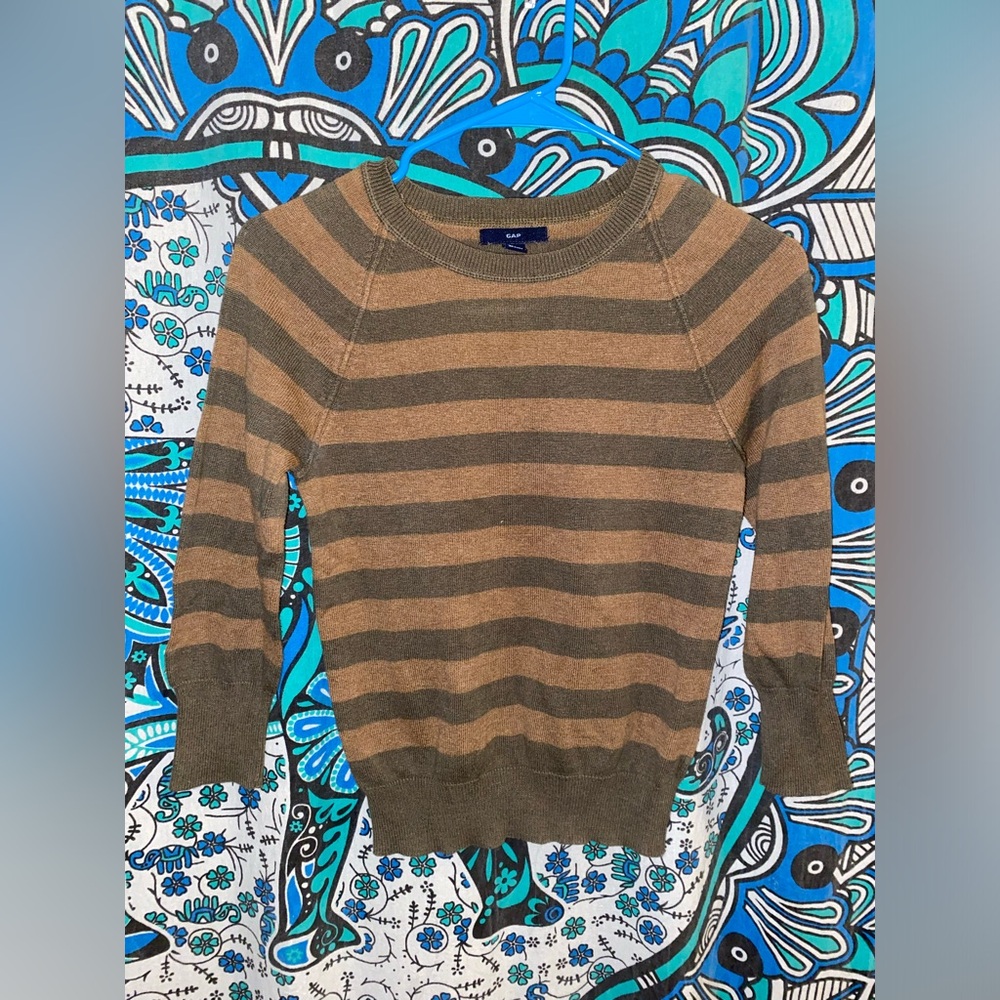 Vintage Gap Brown Stripped Light Sweater
